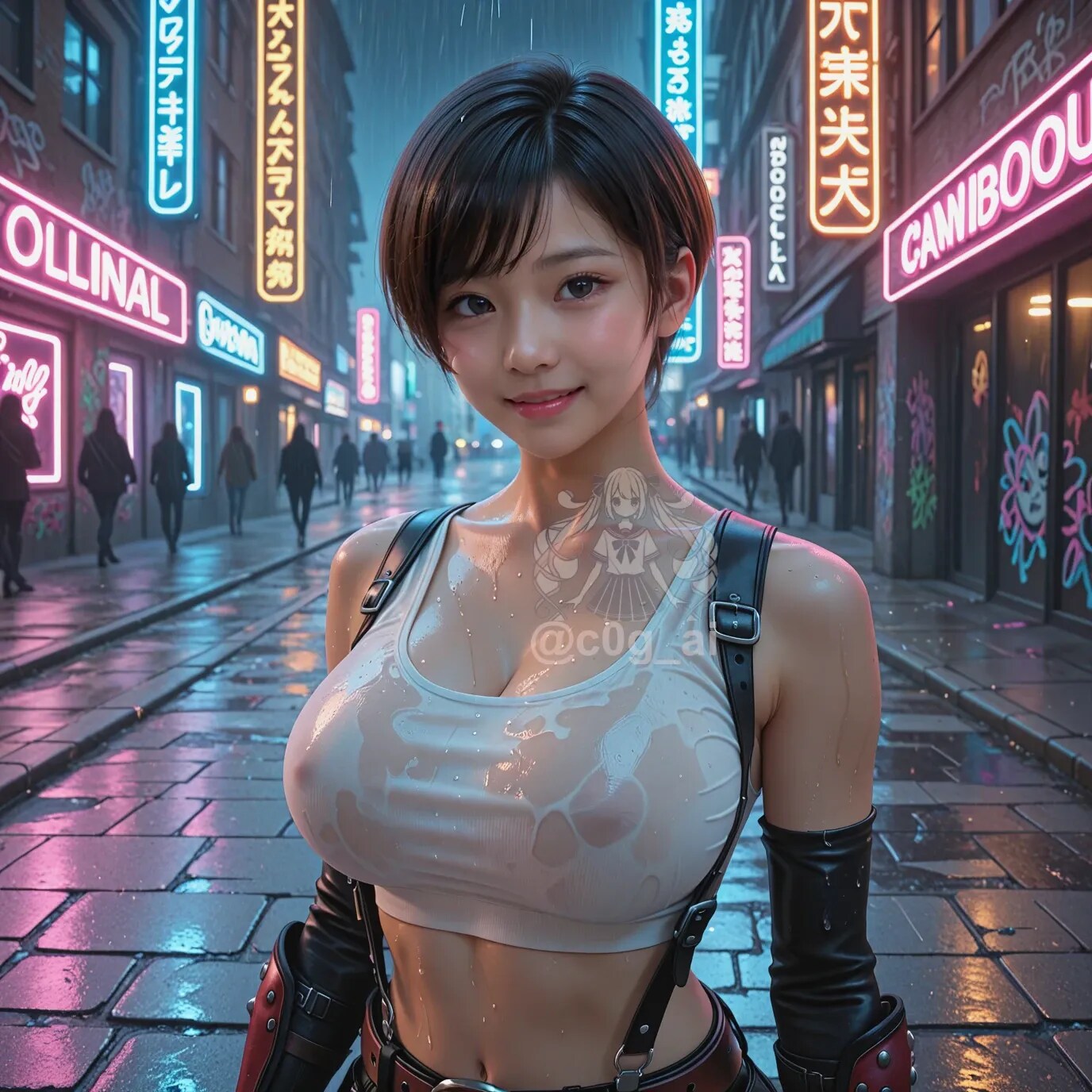ティファのコスプレをしているつばさちゃん