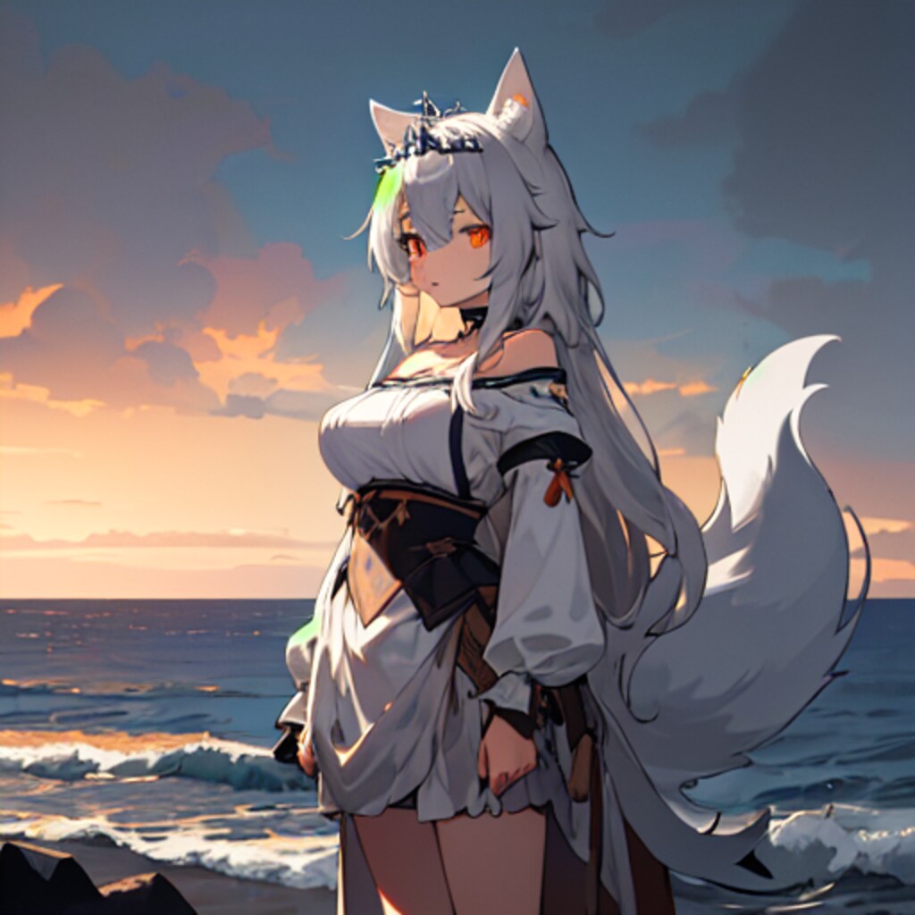 たたずむオオカミさん