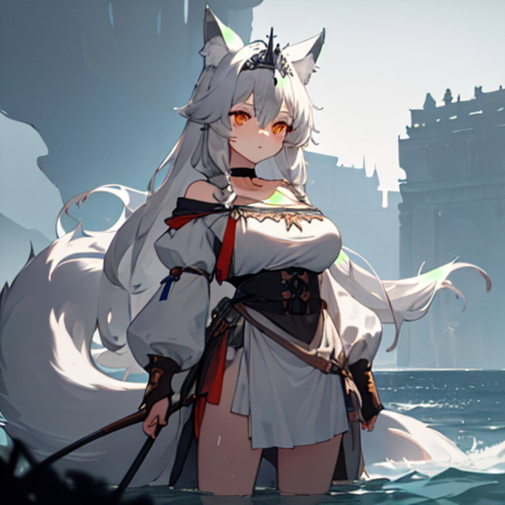 たたずむオオカミさん
