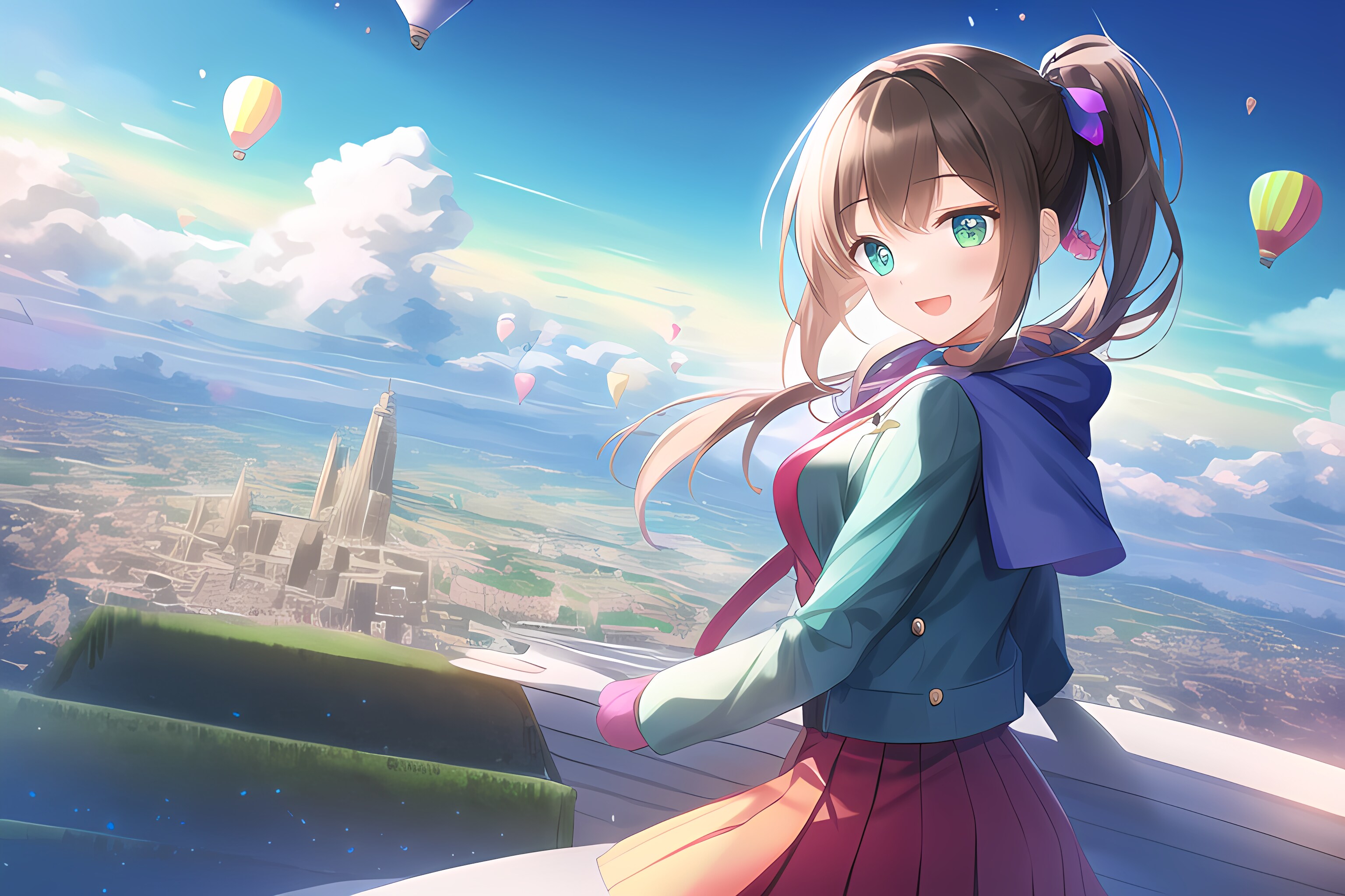 広大な空に見えるのは？