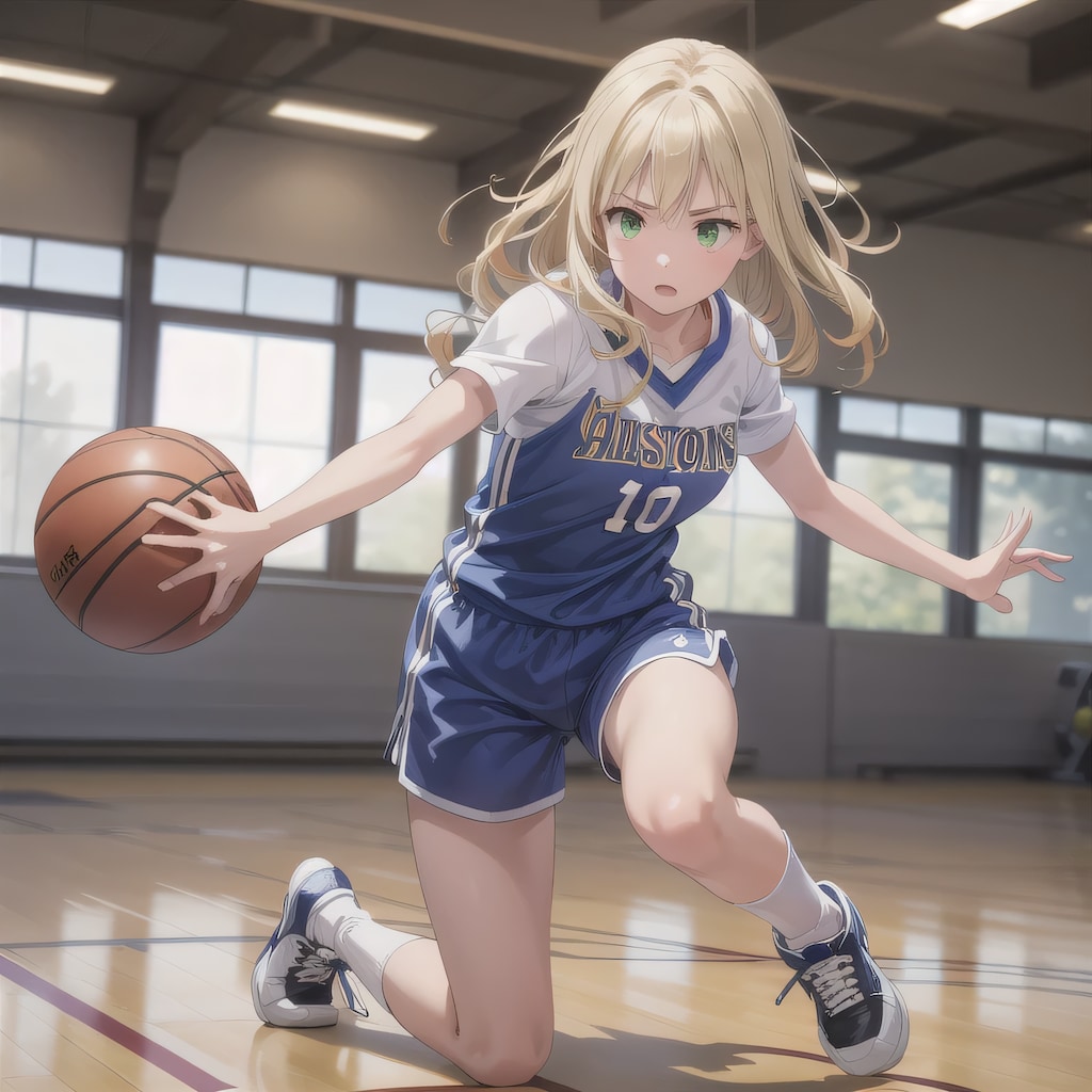 金髪ロングでユニフォームの少女２１