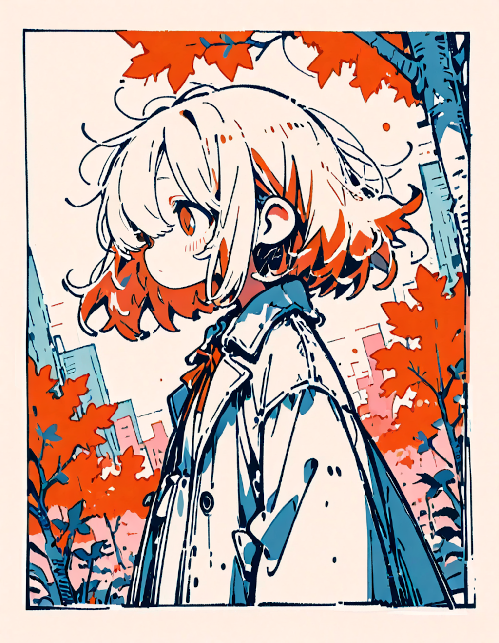 秋　女の子
