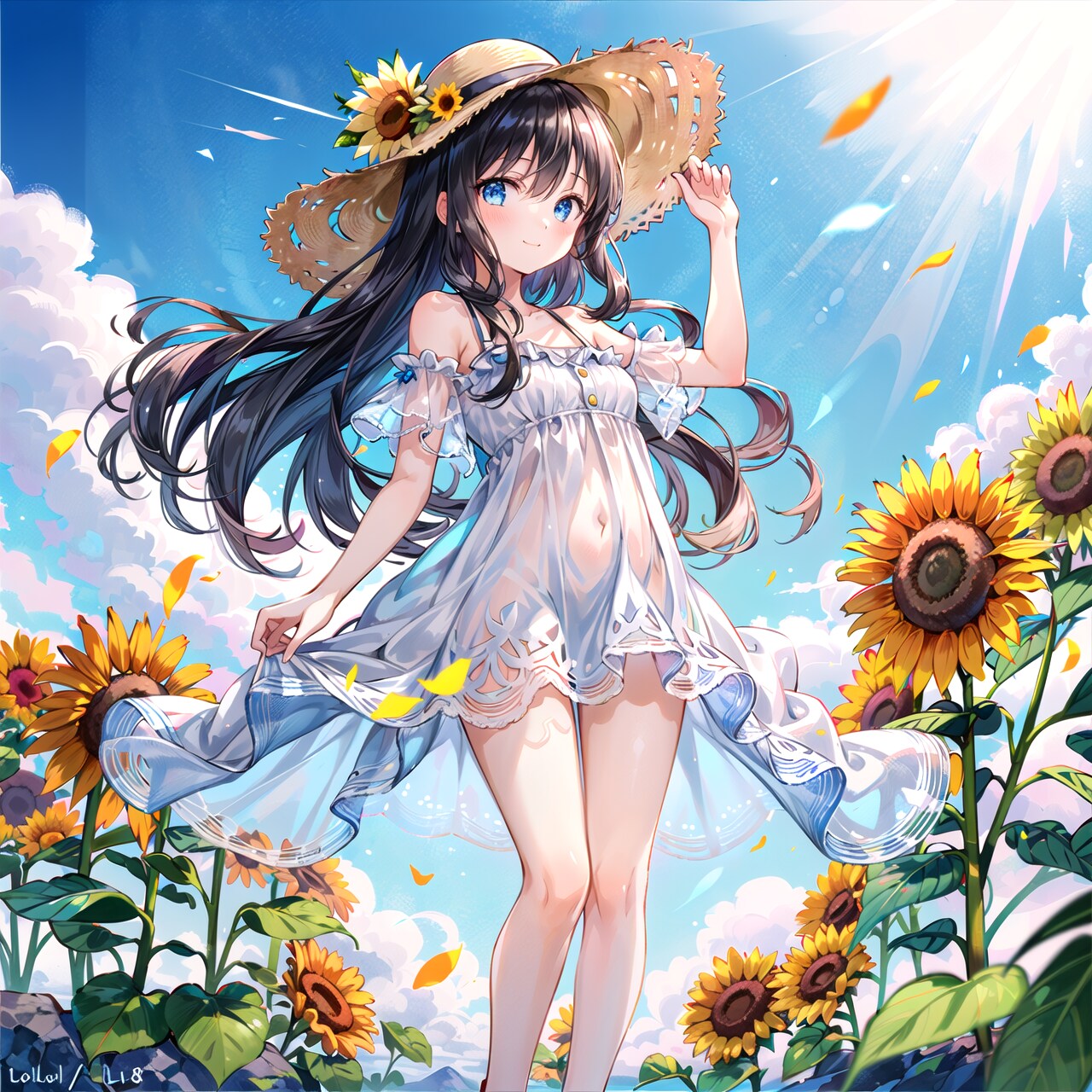 黒髪お嬢様・夏景色