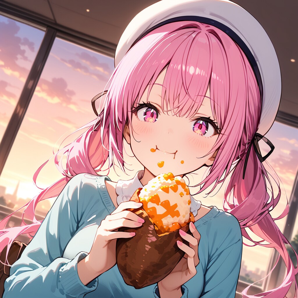 焼き芋を食べる夜宵ちゃん