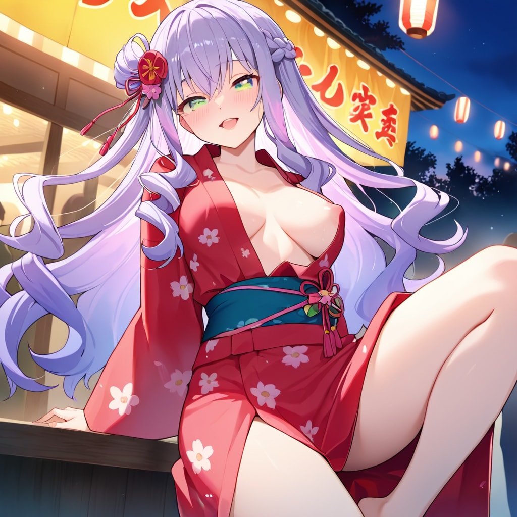 お嬢様の浴衣体験