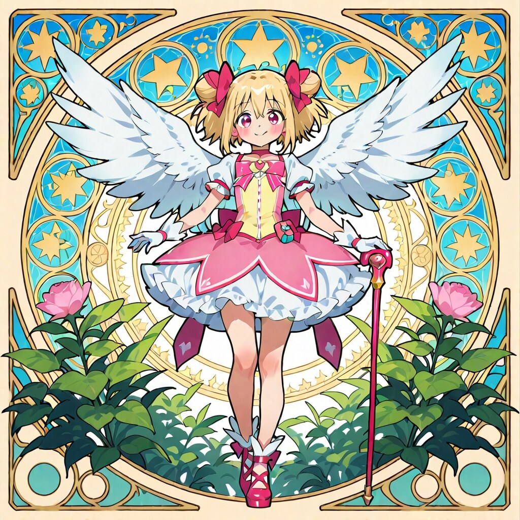 魔法少女(ミュシャ風)260301 | の人気AIイラスト・グラビア