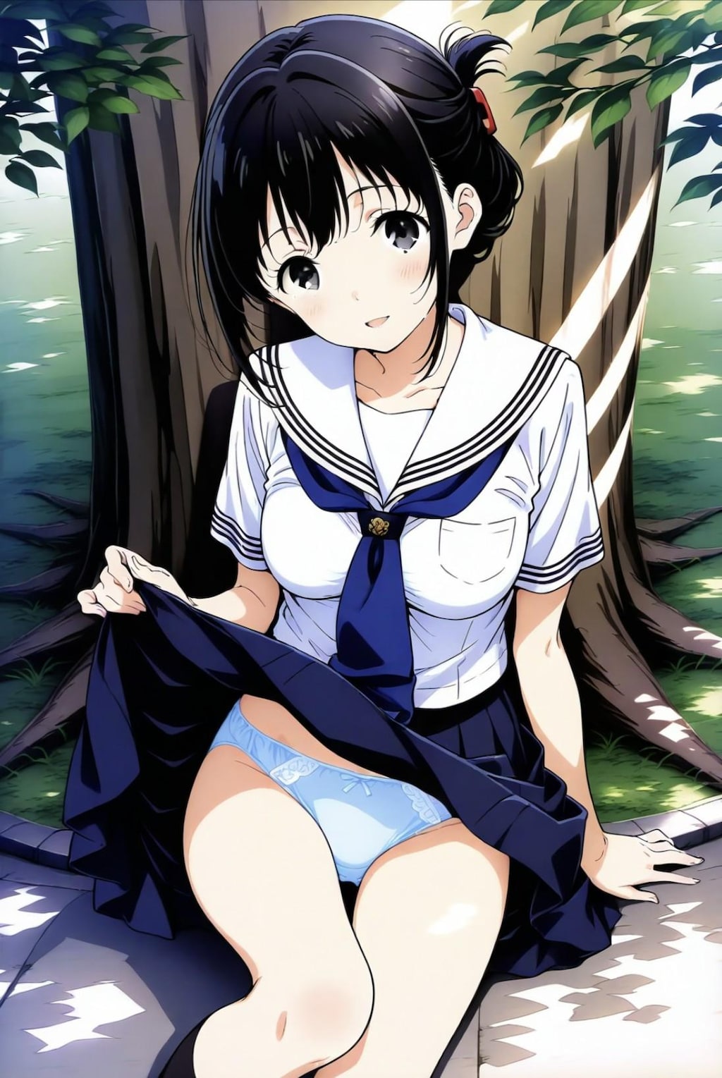 リクエストに応えて、チラっとおパンツを見せてくれる いとこの姉ちゃん