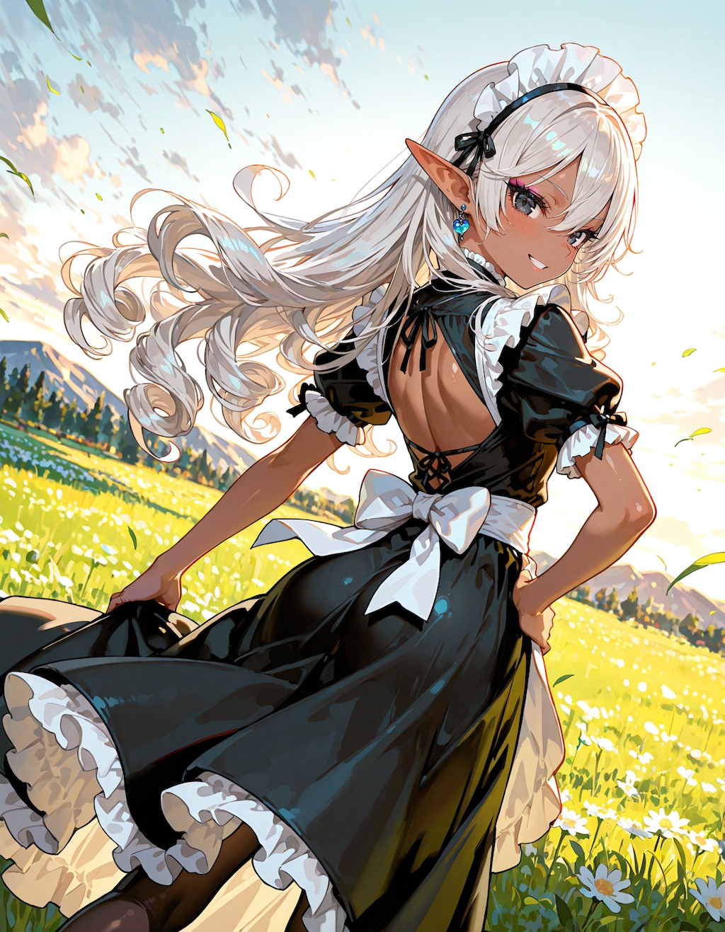 ダークエルフのメイドさん