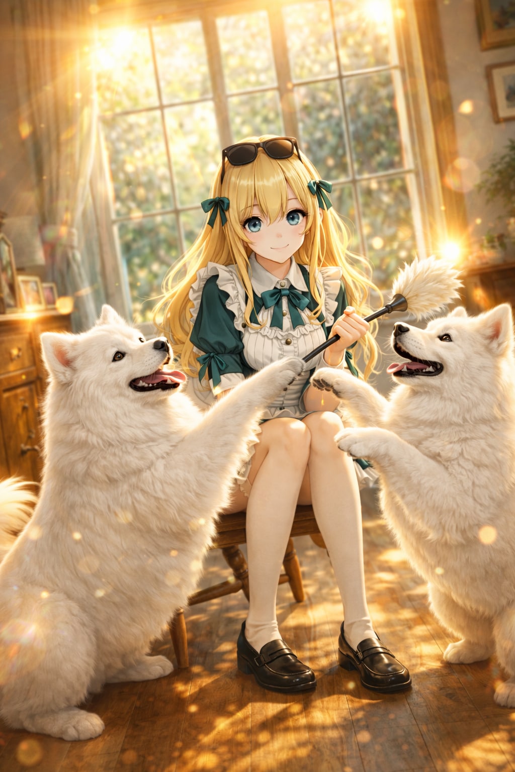 陽だまりのいたずらサモエド