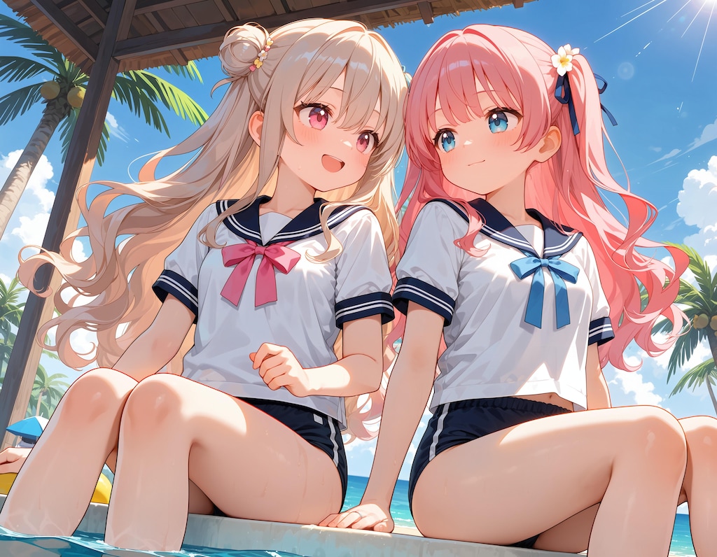 夏・渚・セーラーブルマ！なふたり