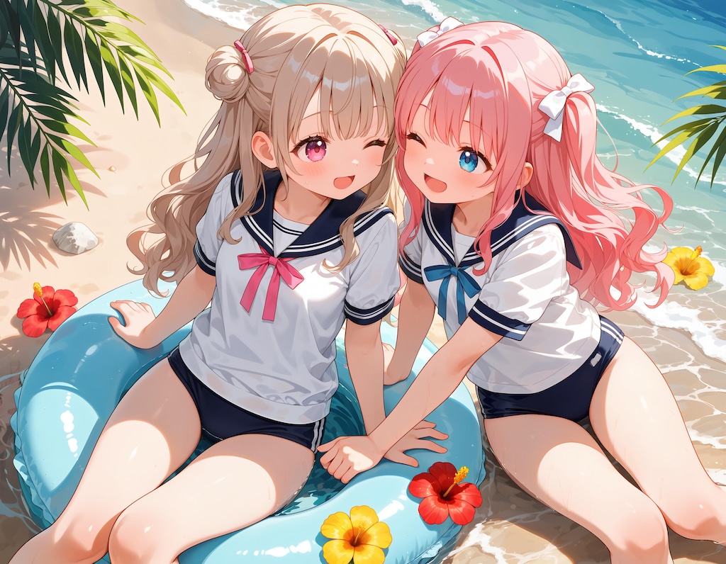 夏・渚・セーラーブルマ！なふたり