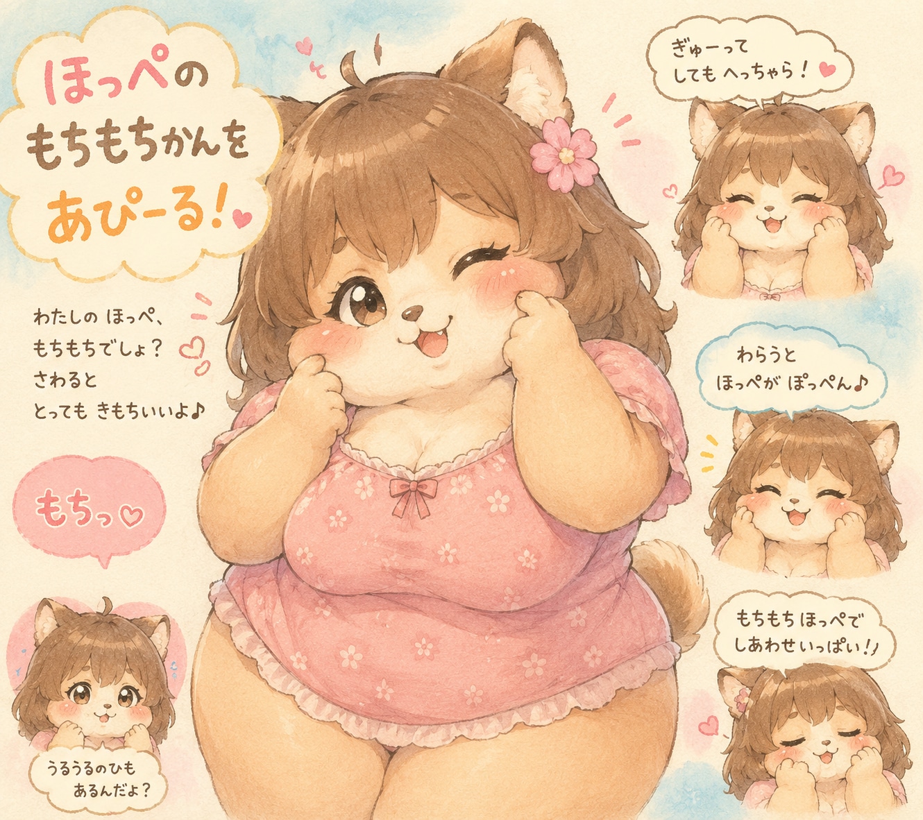 ほっぺもちもち！