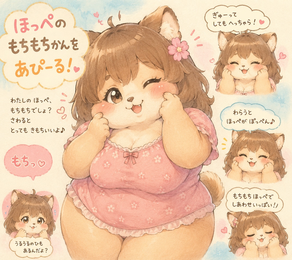 ほっぺもちもち！
