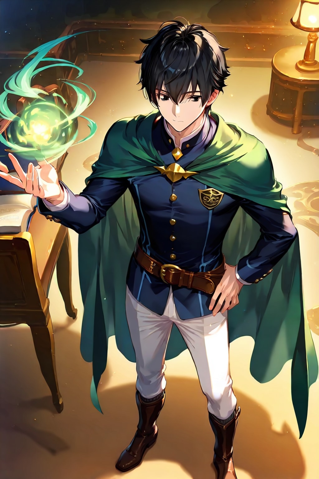 ファンタジーな洞窟地下、大きな男性学者2-3-2-4 | の人気AIイラスト・グラビア