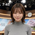 高橋アナ　仕事中 3枚目