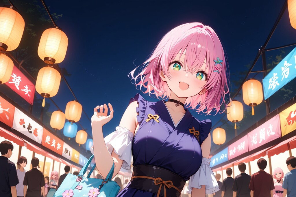 お祭りを楽しむウチの子