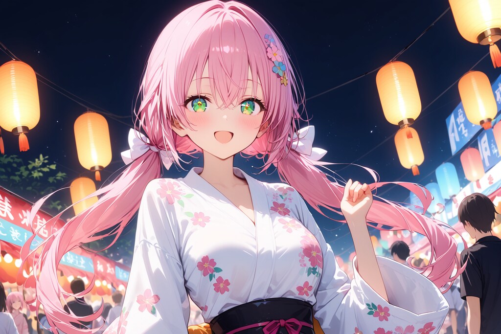 お祭りを楽しむウチの子