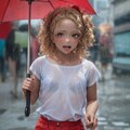 雨の中の少女 3枚目