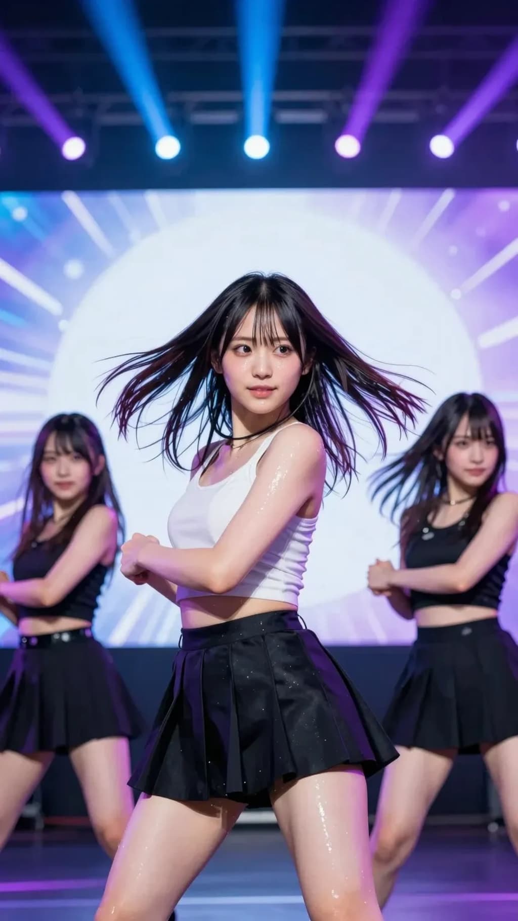 アイドルのステージ披露