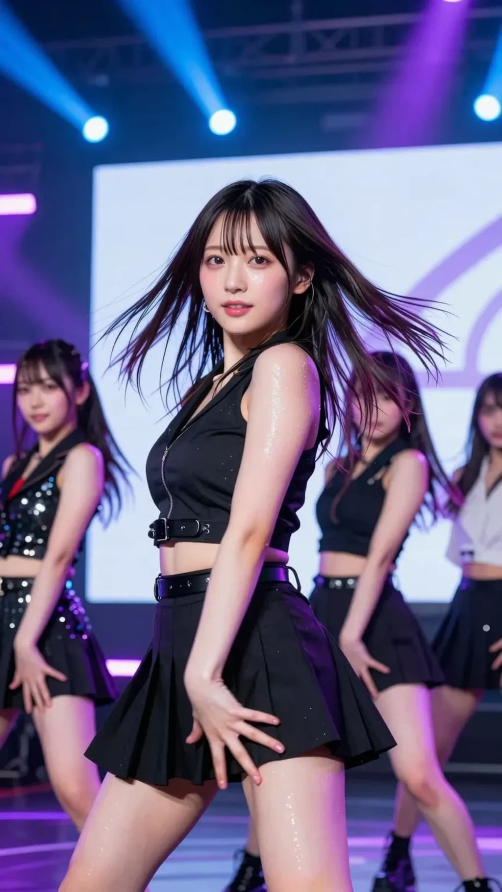 アイドルのステージ披露