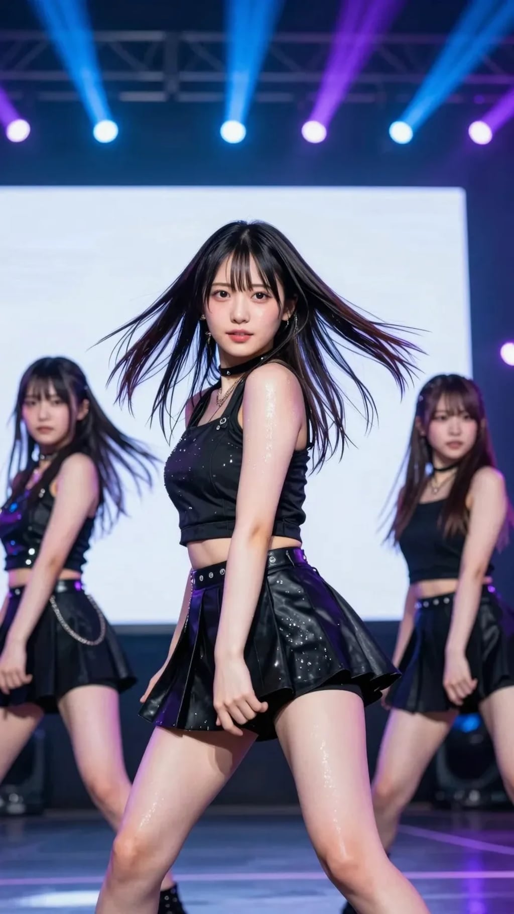 アイドルのステージ披露