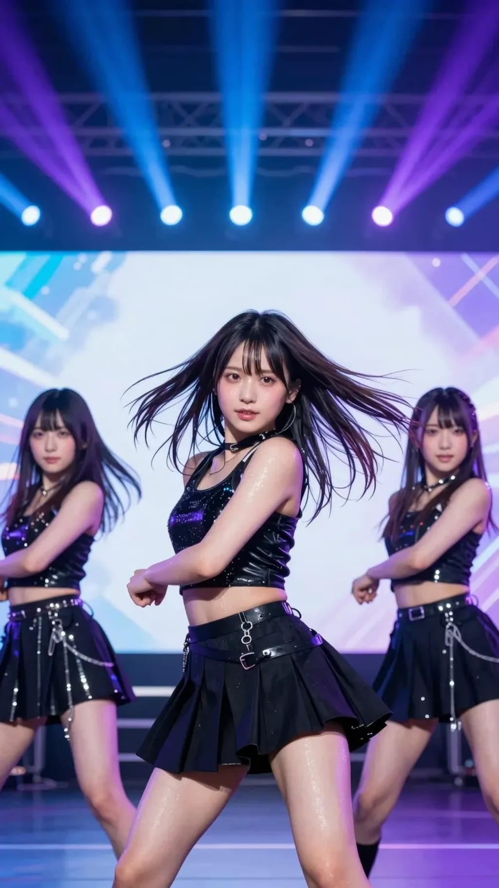 アイドルのステージ披露