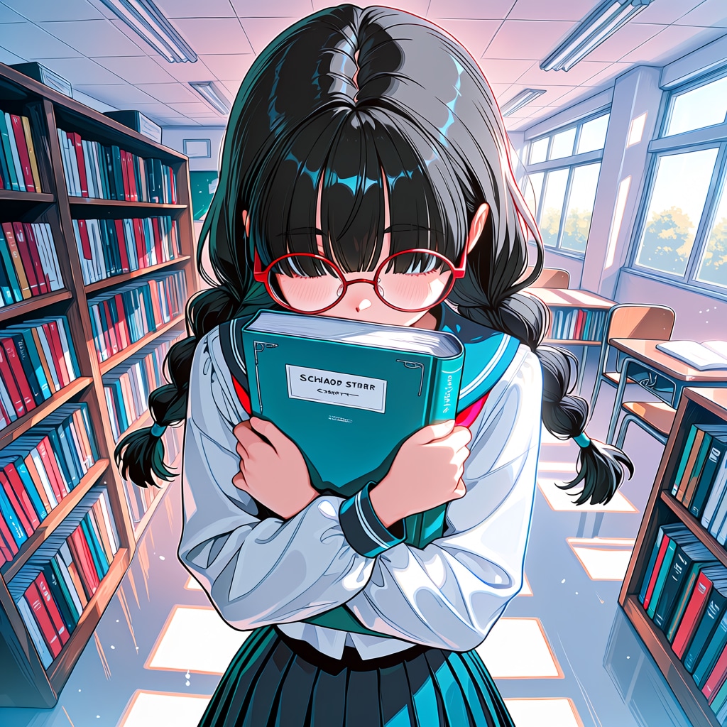 眼鏡三つ編み