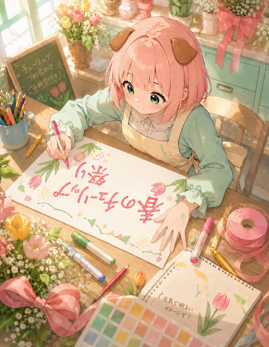 花とリボン🌷