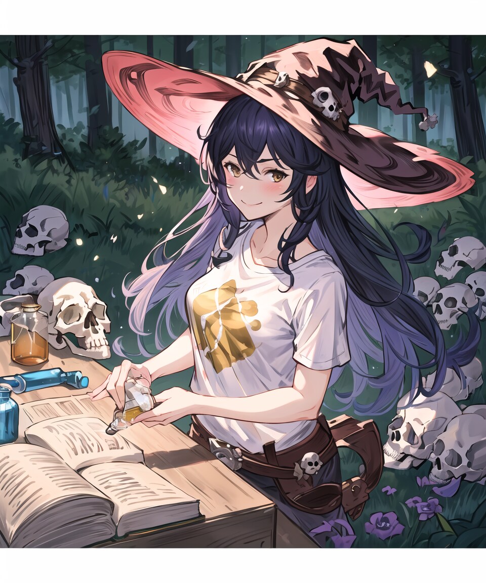 Making potions in the forest