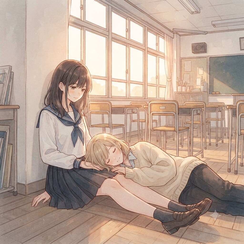 ひざまくら | の人気AIイラスト・グラビア