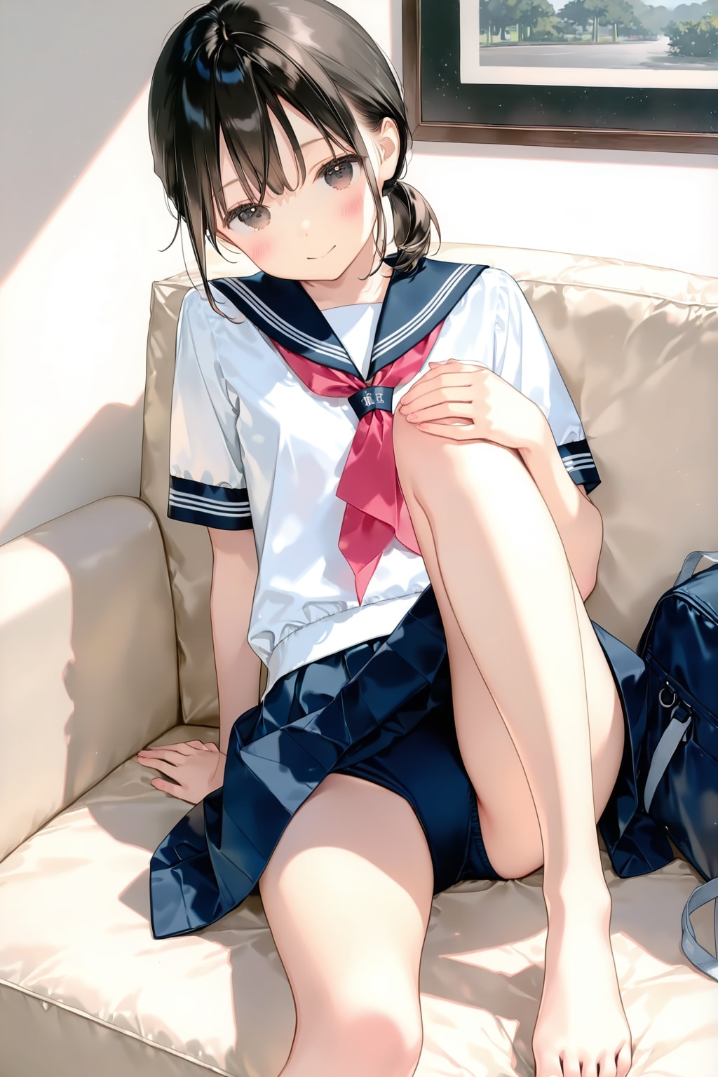 one knee up