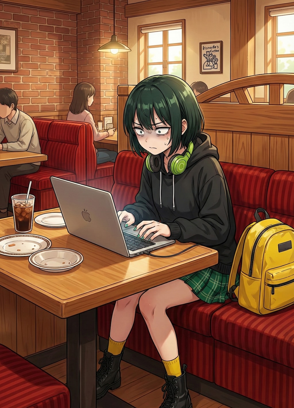 コメダ珈琲でお仕事。15分後、満席で気まずい状態 すぐ出ましたｗ