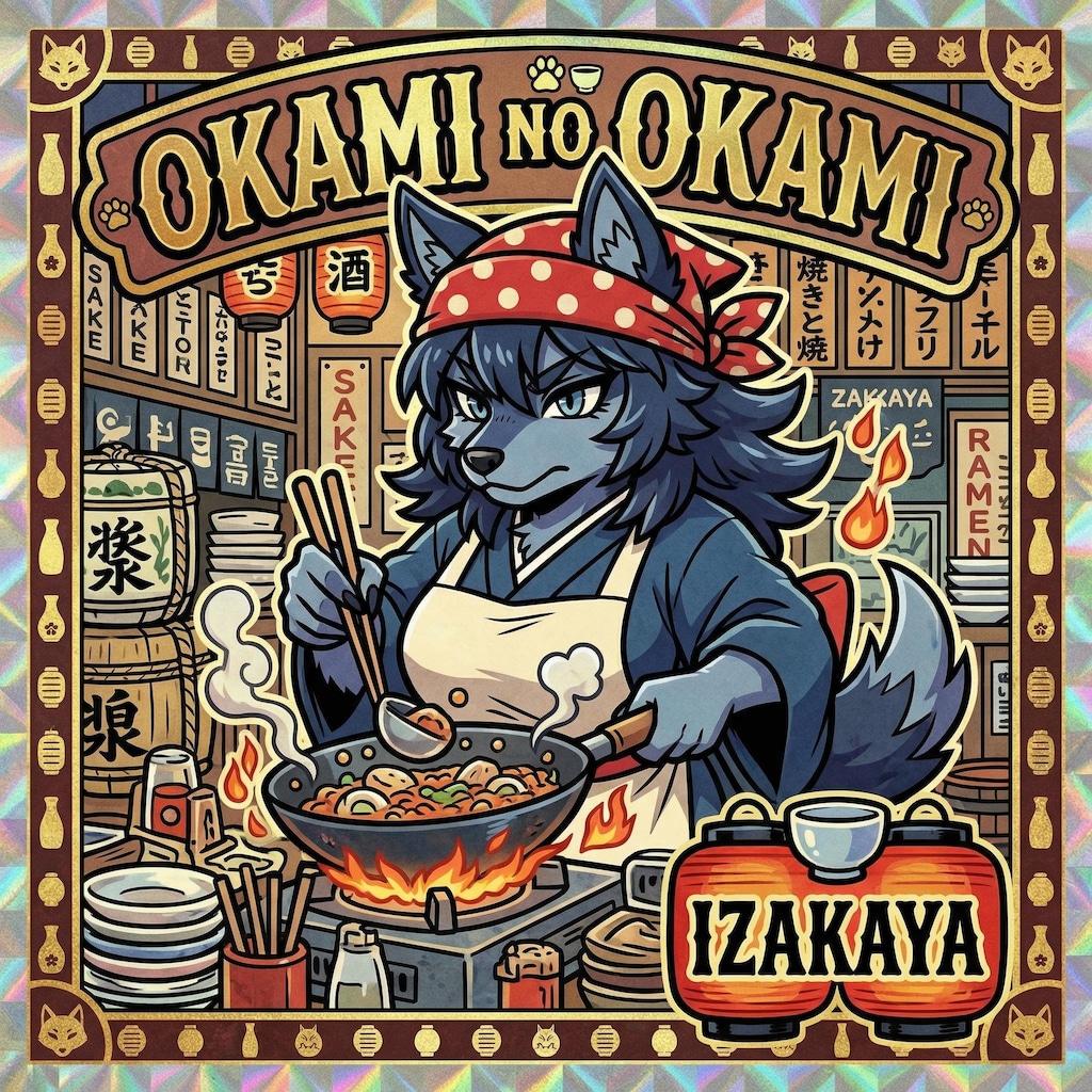 おおかみのおかみさんシール