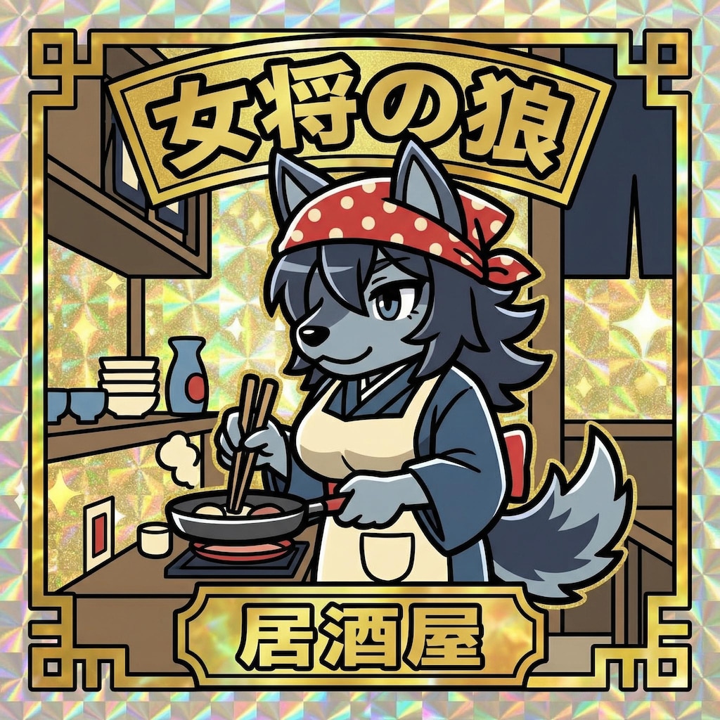 おおかみのおかみさんシール