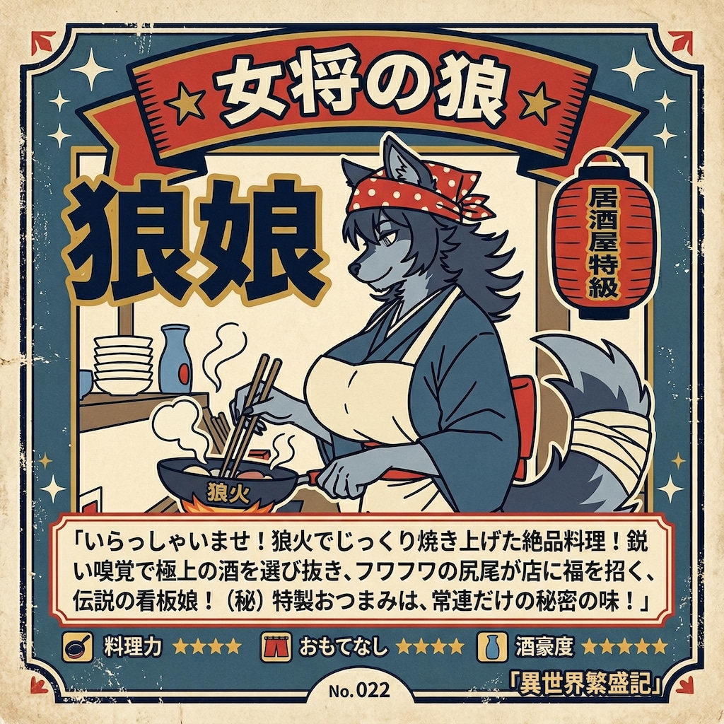 おおかみのおかみさんシール