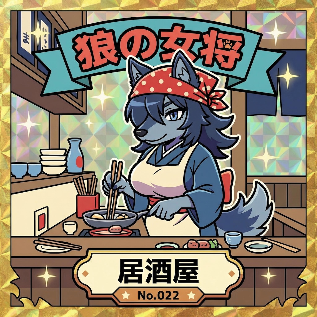 おおかみのおかみさんシール