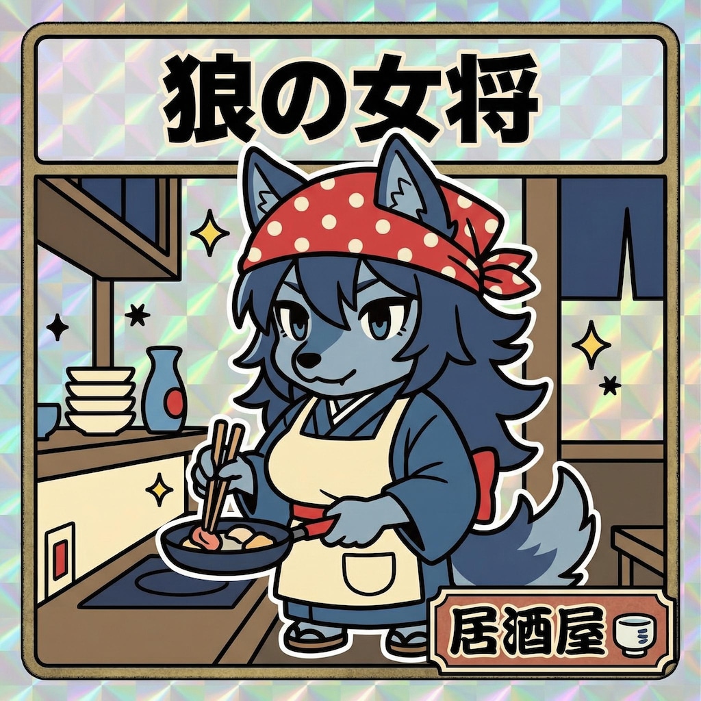 おおかみのおかみさんシール