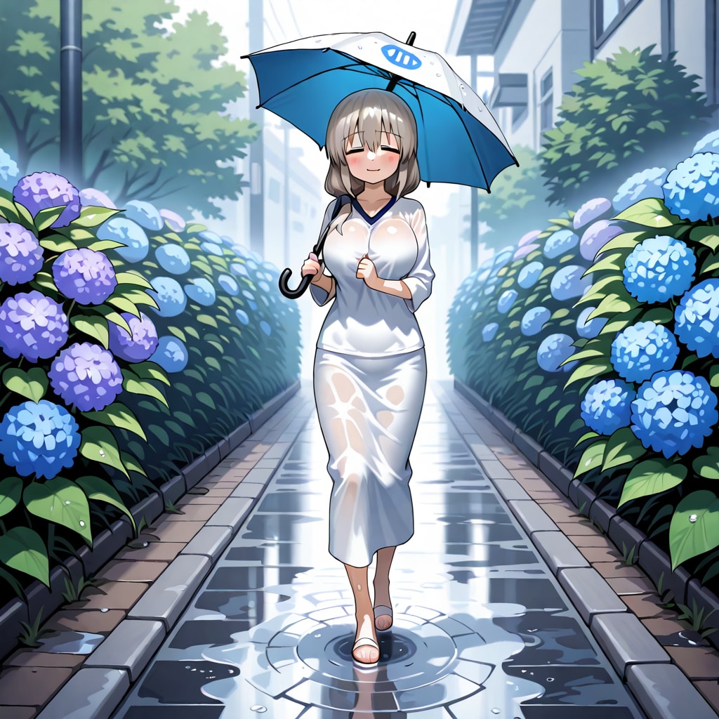 宇崎母と紫陽花（R15）