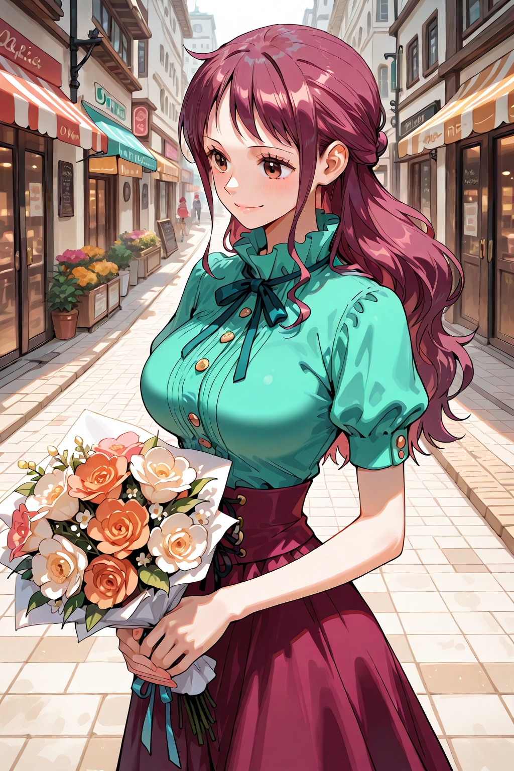 花束の贈り物 | の人気AIイラスト・グラビア