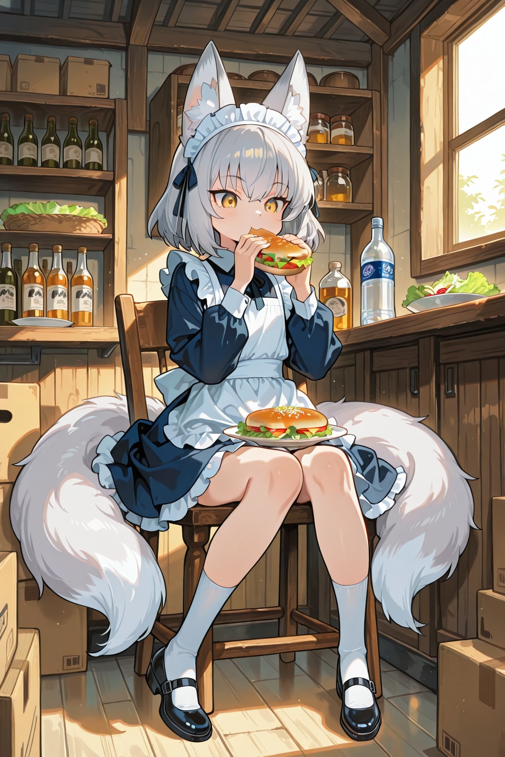 二尾のキツネ娘