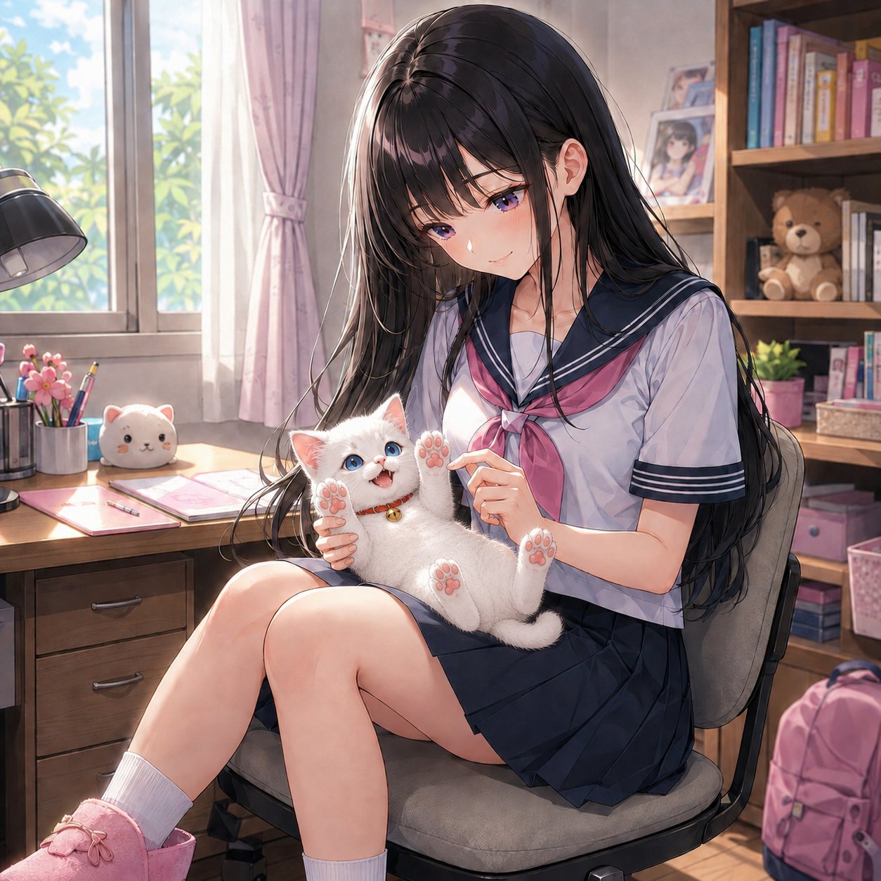 猫の肉球つんつん ２ | の人気AIイラスト・グラビア