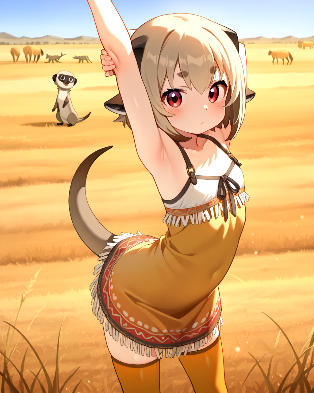 アフリカのミーアキャットちゃん