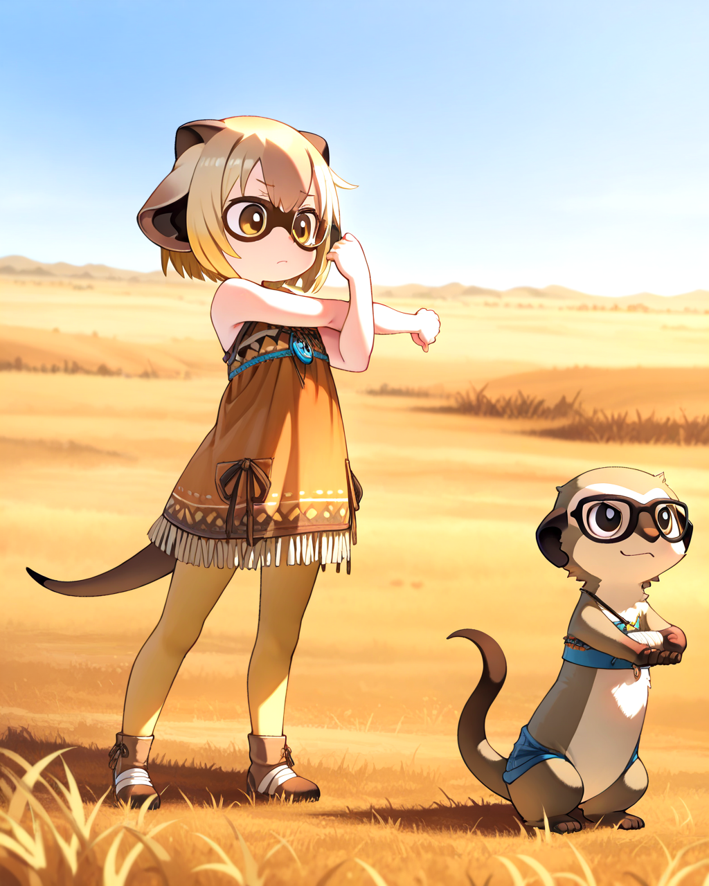 アフリカのミーアキャットちゃん