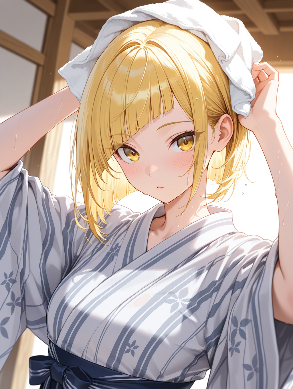 ぬきお＠S4-623家の好希ちゃん 温泉上がりに髪を乾かしている〇〇ちゃんシリーズ