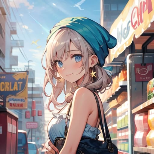 アジアの市場 | の人気AIイラスト・グラビア