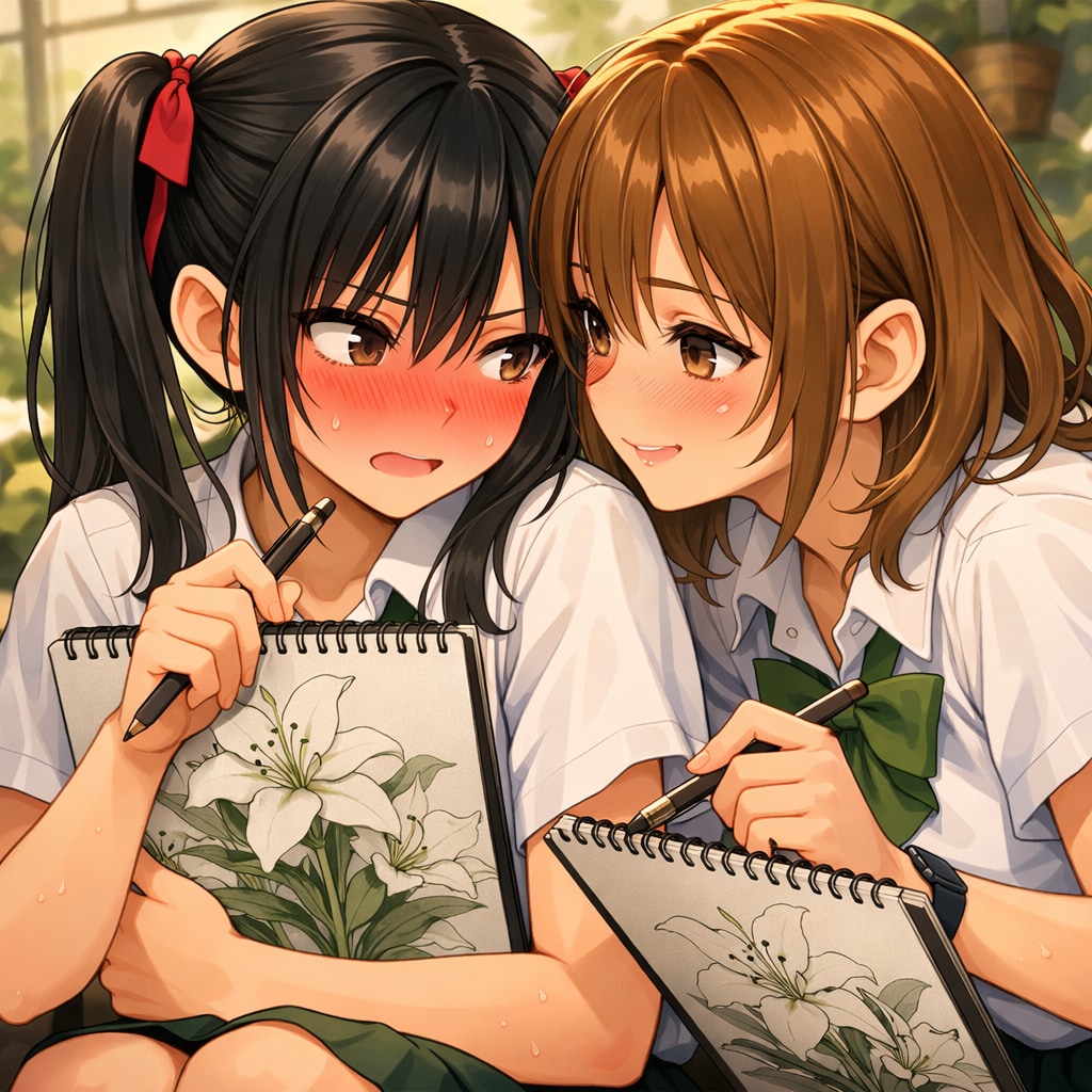 百合のスケッチ（植物学の日　01）