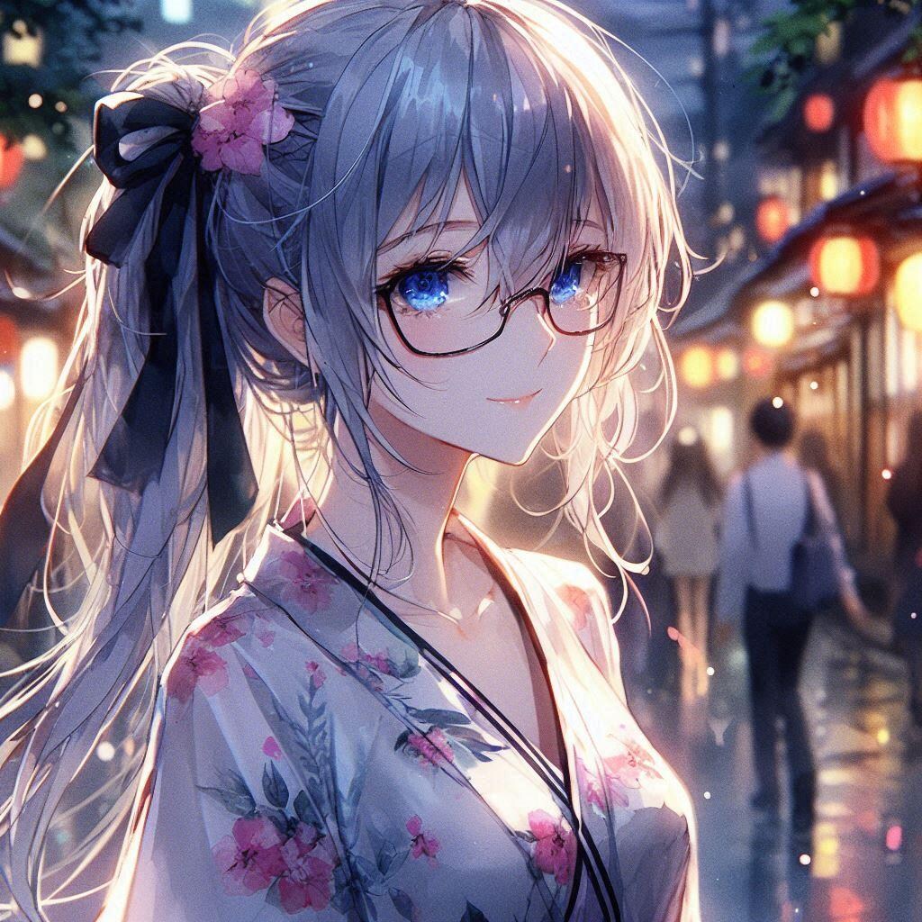 春ファッションと眼鏡な香澄さん