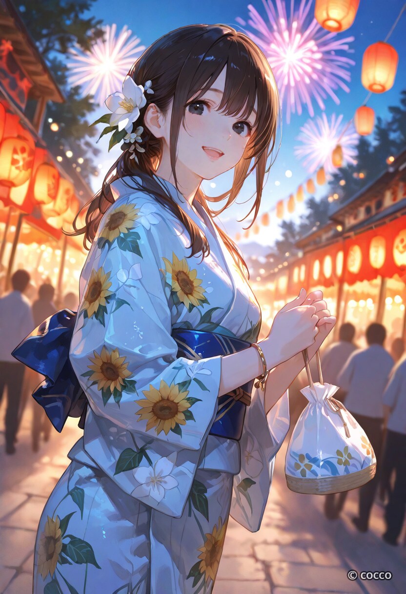 夏祭りの賑わい