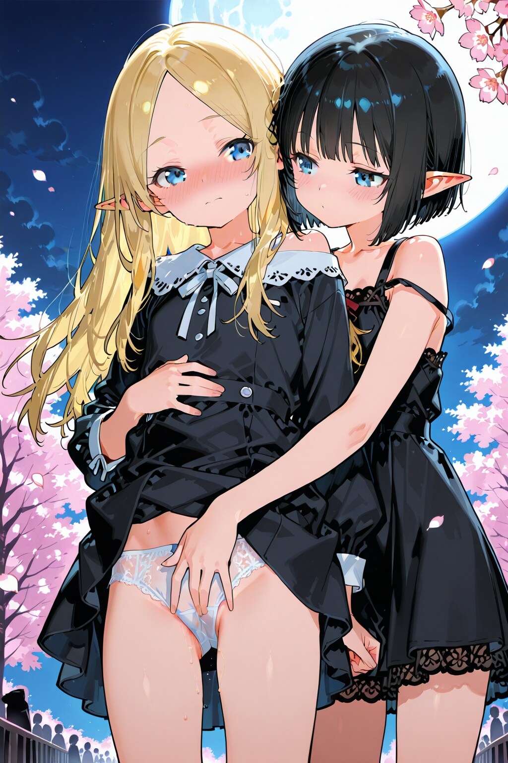エルフと黒髪