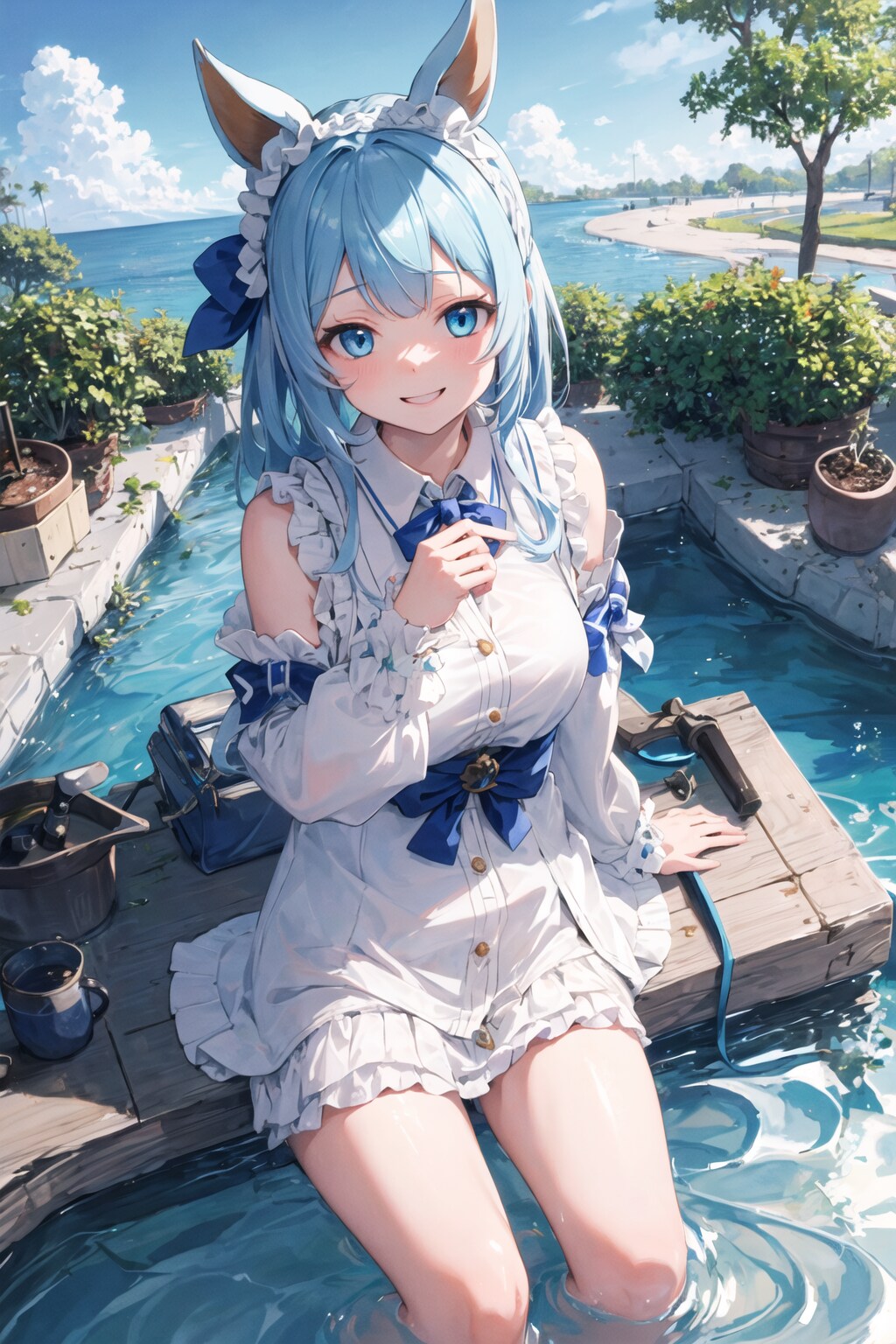 ナノちゃんと水遊び